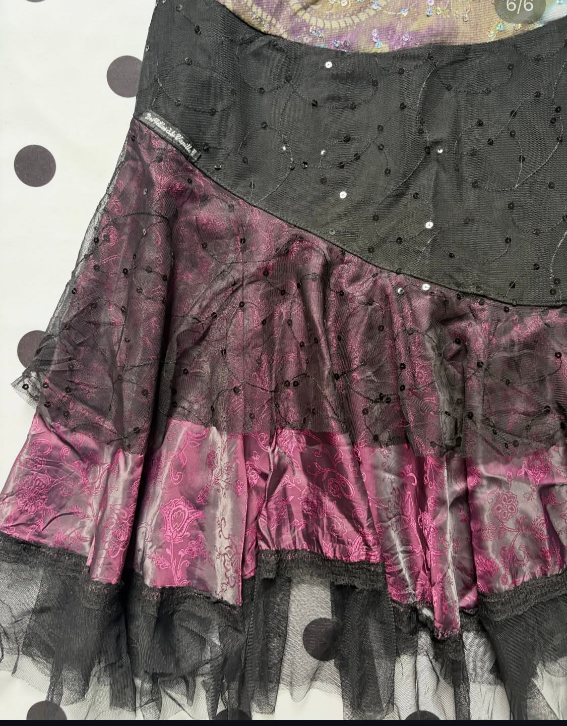 Whimsical french patchwork skirt