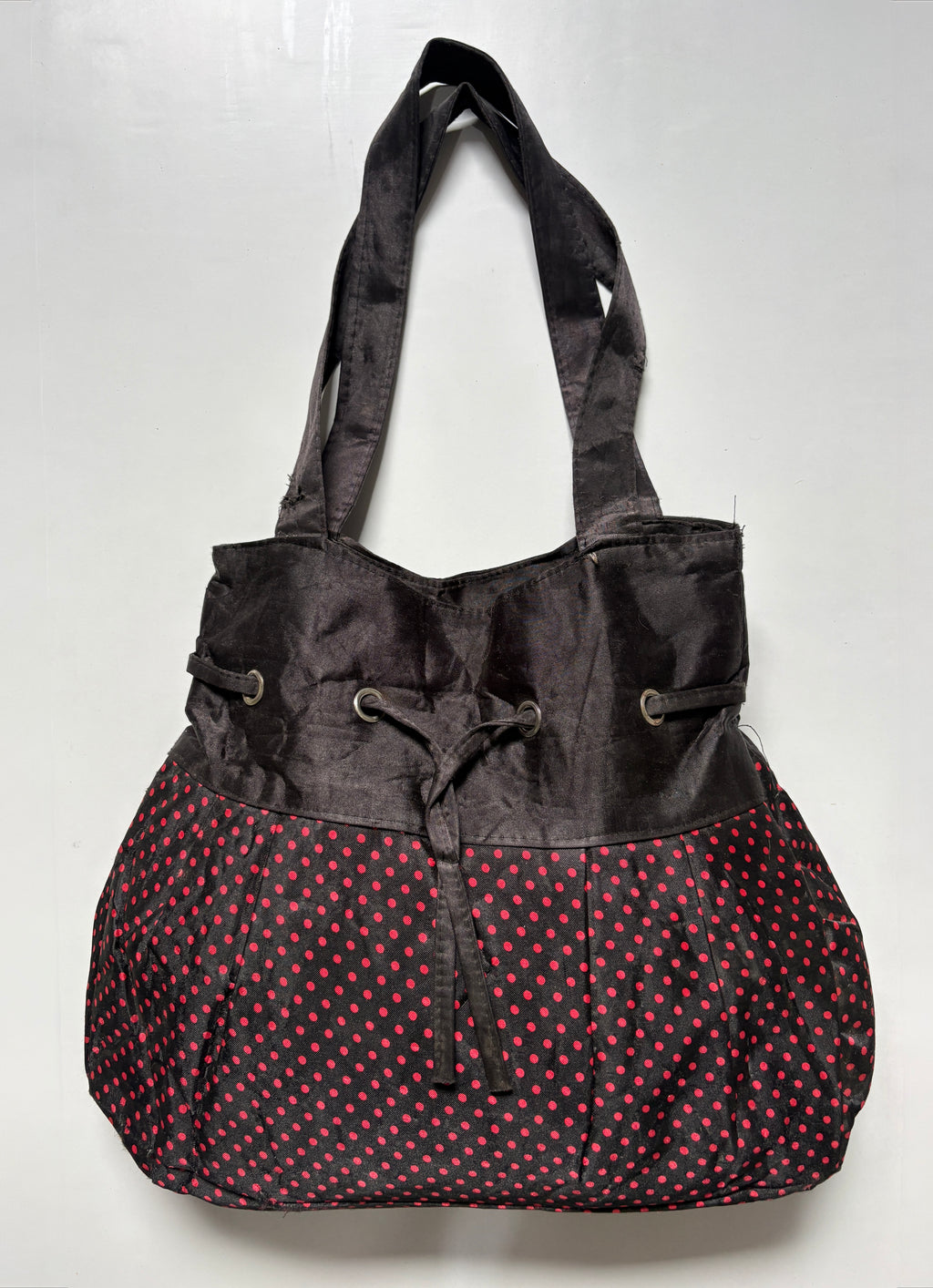 Ladybug inspired polka dot bag