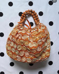 Orange mini book size summer bag