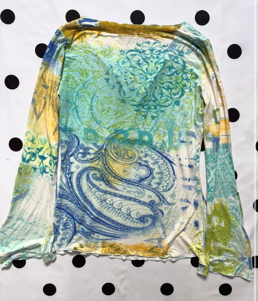 Mantani Italy cotton dyed soft whimsy blouse