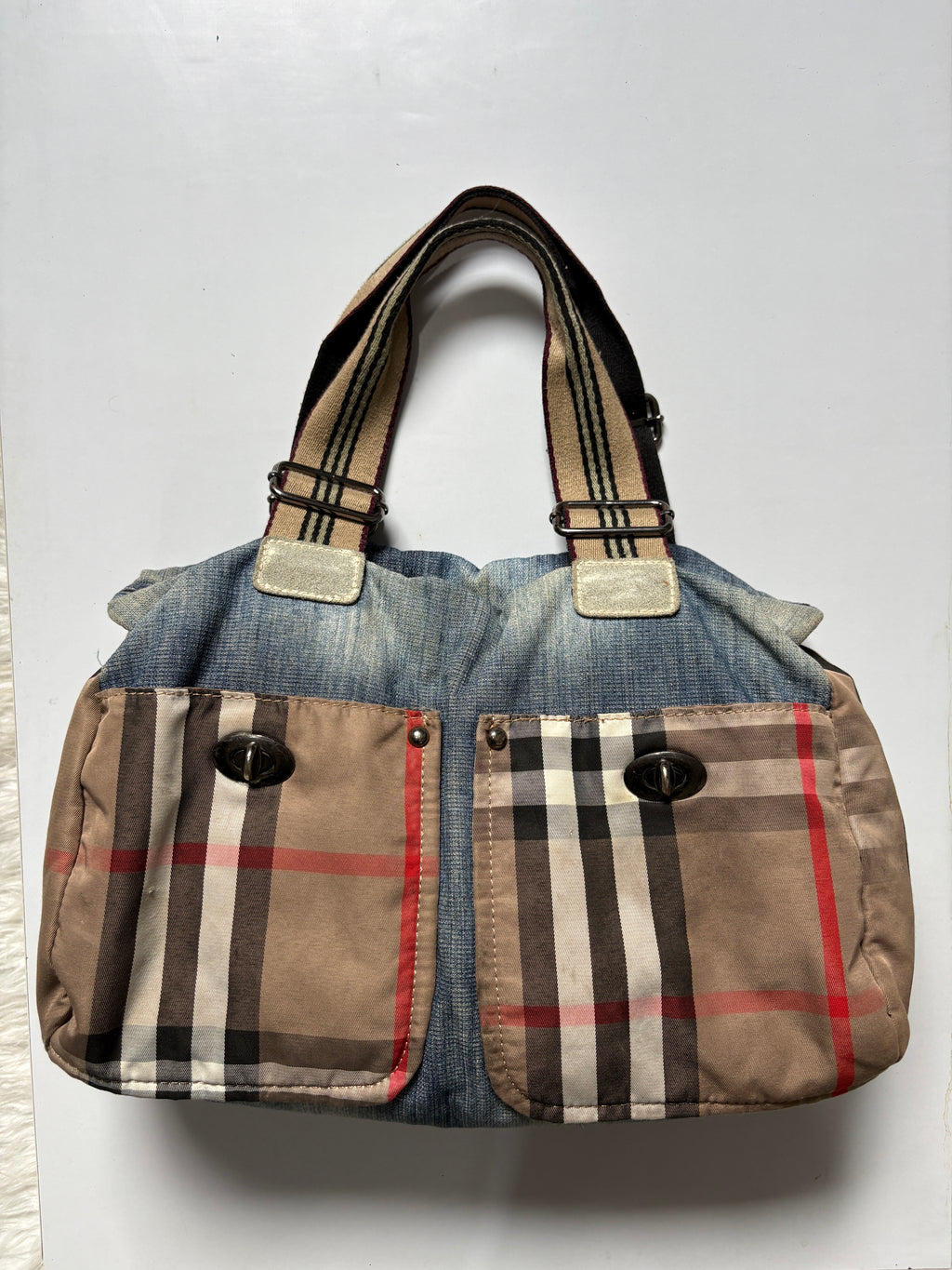 Denim shoulder bag