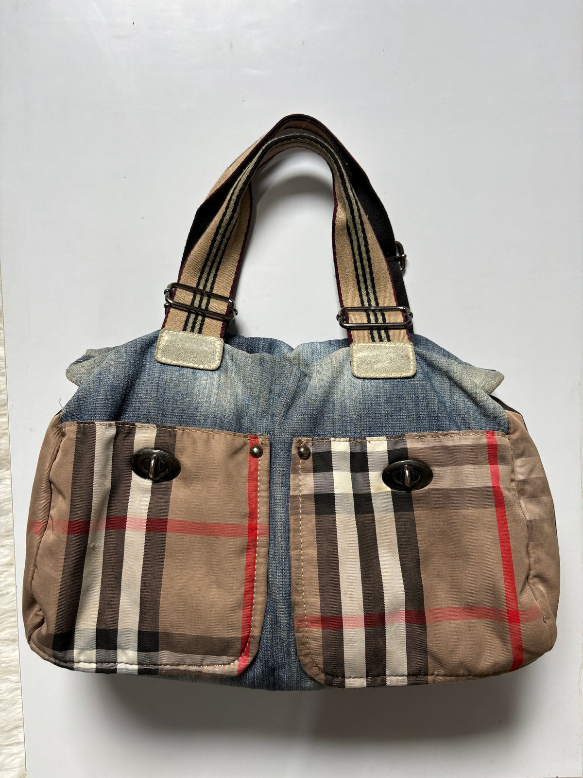 Denim shoulder bag