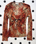 Y2k Whimsical orange top