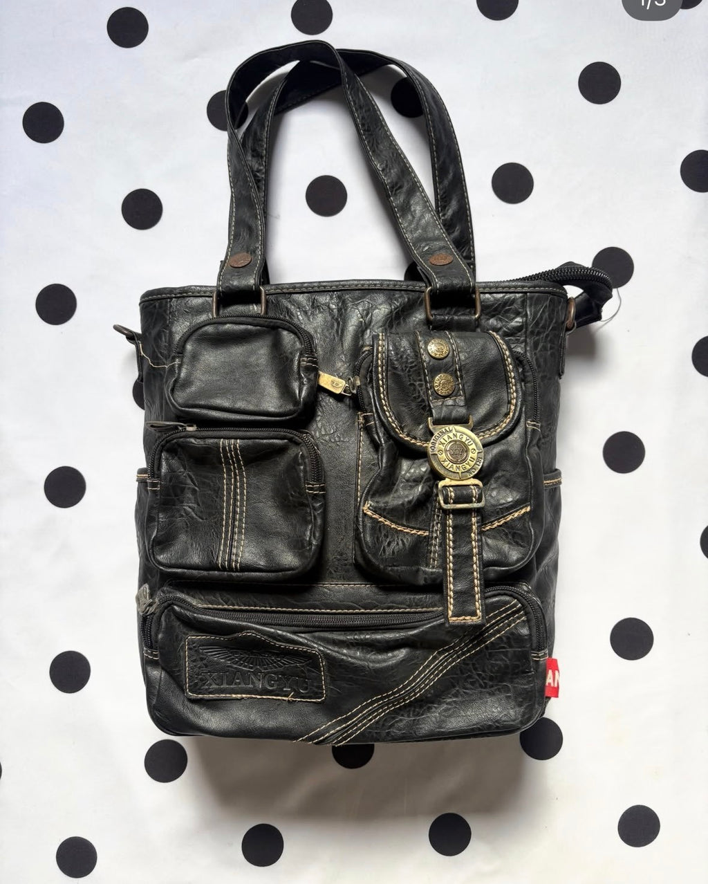 Genuine leather diesel shoulder bag
