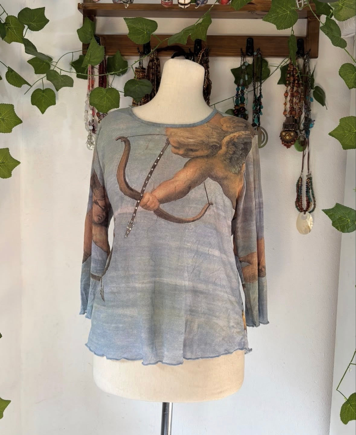 Angelic y2k blue blouse