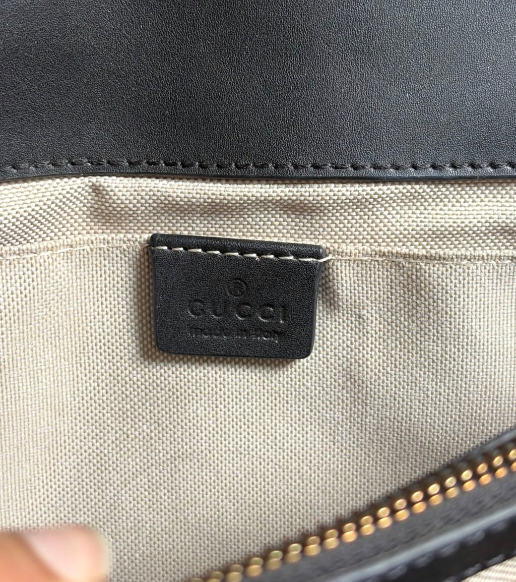 gucci calfskin embroidered shoulder bag rare gem