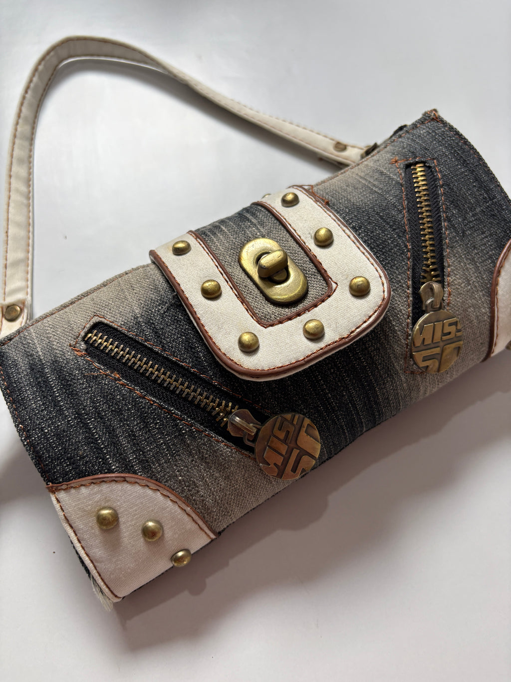 Y2k washed denim MISS 60XMNG mini bag