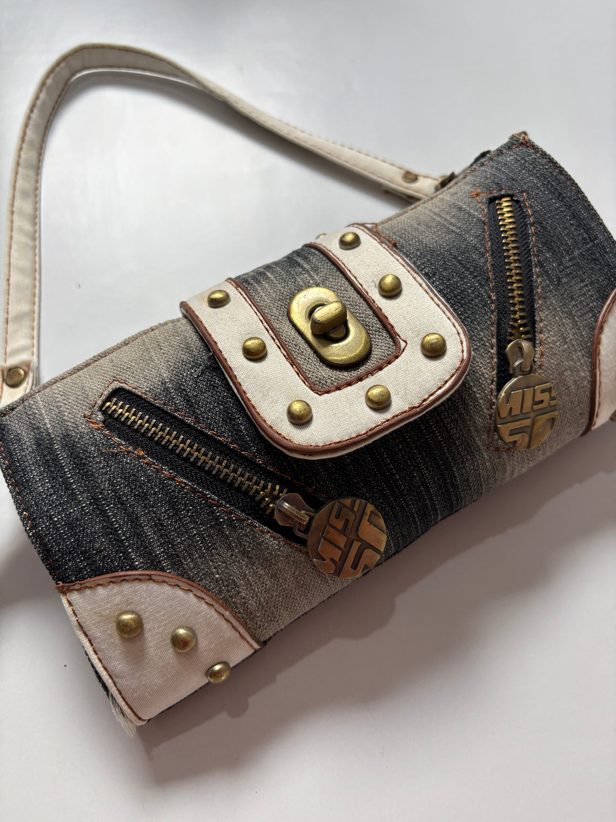 Y2k washed denim MISS 60XMNG mini bag