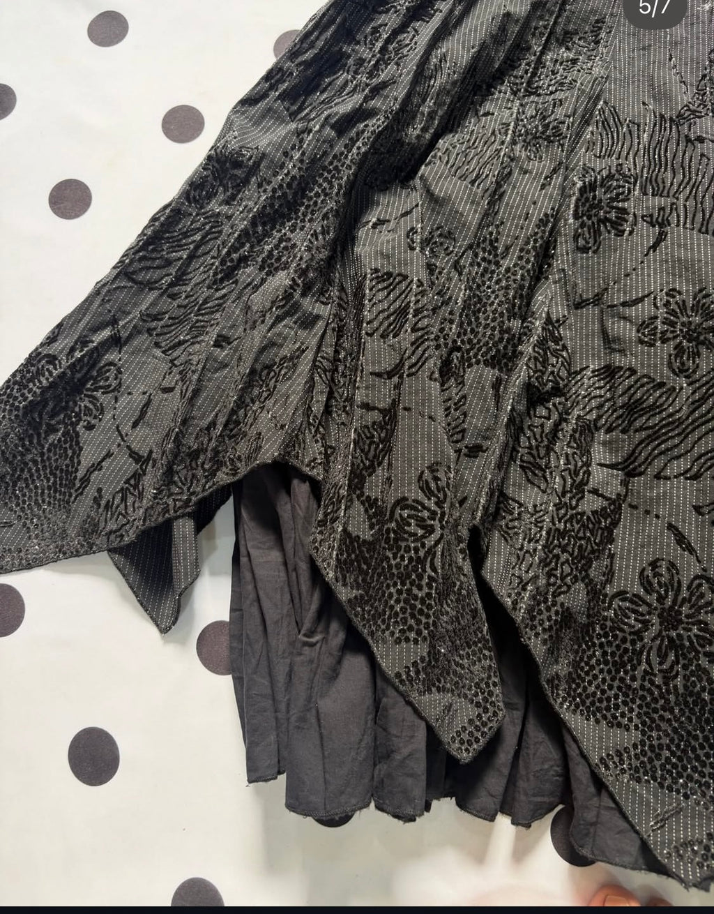 Black whimsical glittery skirt
