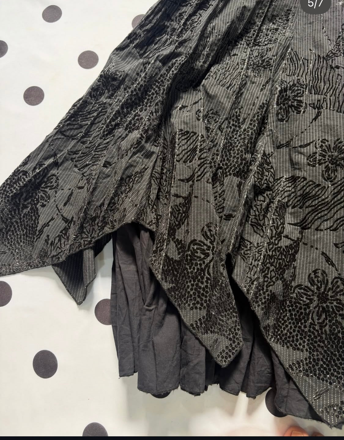 Black whimsical glittery skirt
