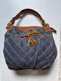 Blue denim glittery bag