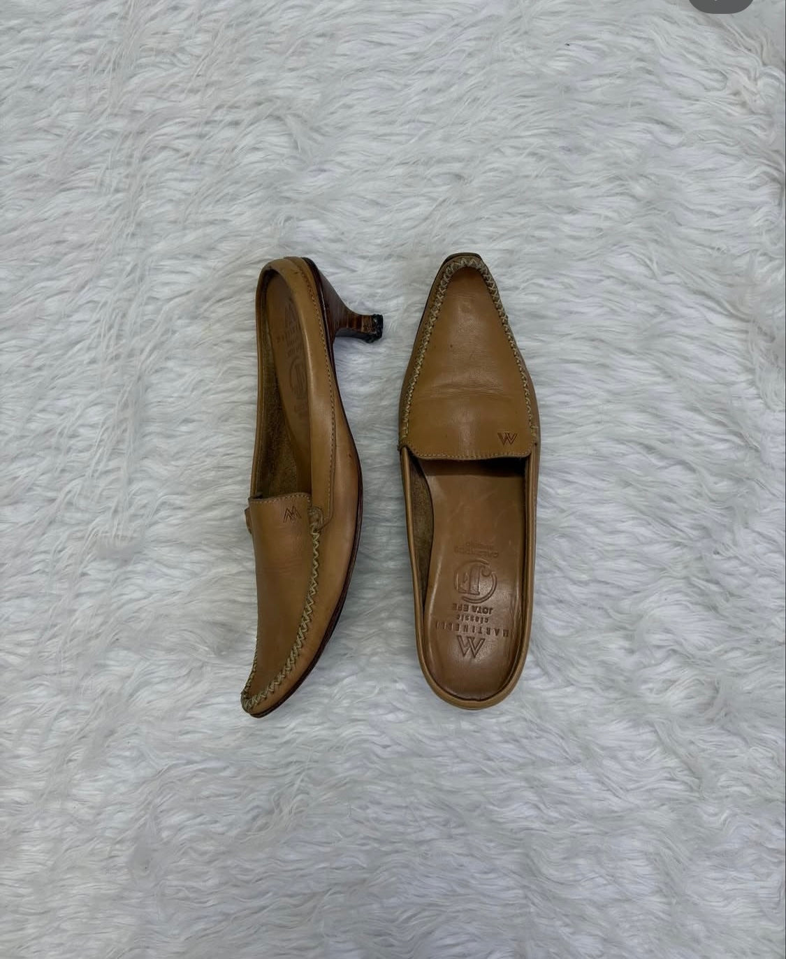 Whimsy kitten heels mustard shoes